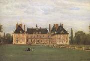 Jean Baptiste Camille  Corot Rosny,the Chateau of the Duchesse de Berry (mk05) oil painting on canvas